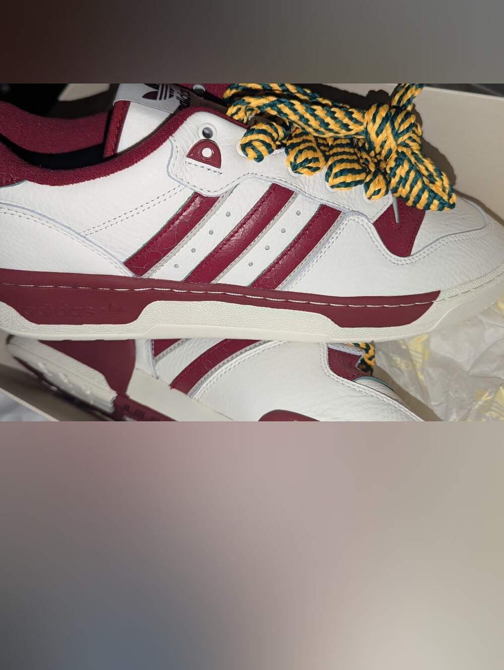 Adidas X Trae Young Men’s White and Maroon Low-Top Sneakers